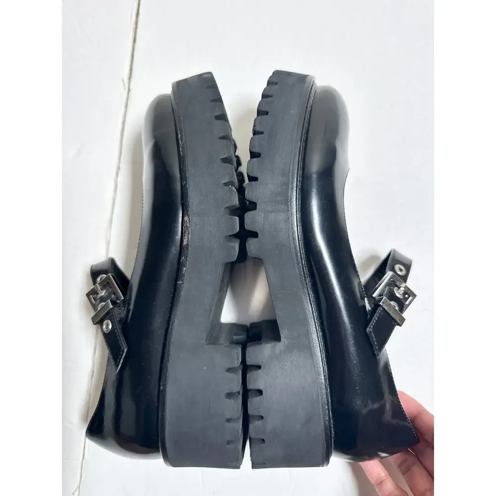 Jeffrey Campbell Black Patent Mary Jane Platform Lug Soles